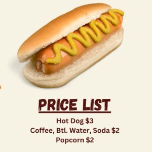 Hot dog sale @ Russell Library's Farmers Market